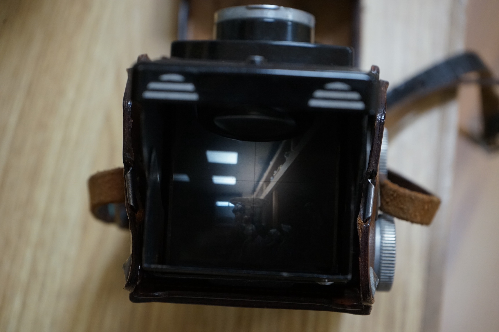 A vintage Rolleicord TLR camera, cased.